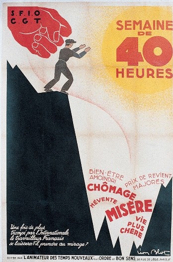 Afiche patronale contre les 40h 1936