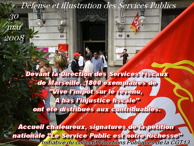 DSF Marseille 30/05/2008 les syndicalistes à la rencontre des contribuables